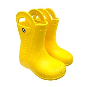 Crocs Kids Yellow Rain Boots - Size 11